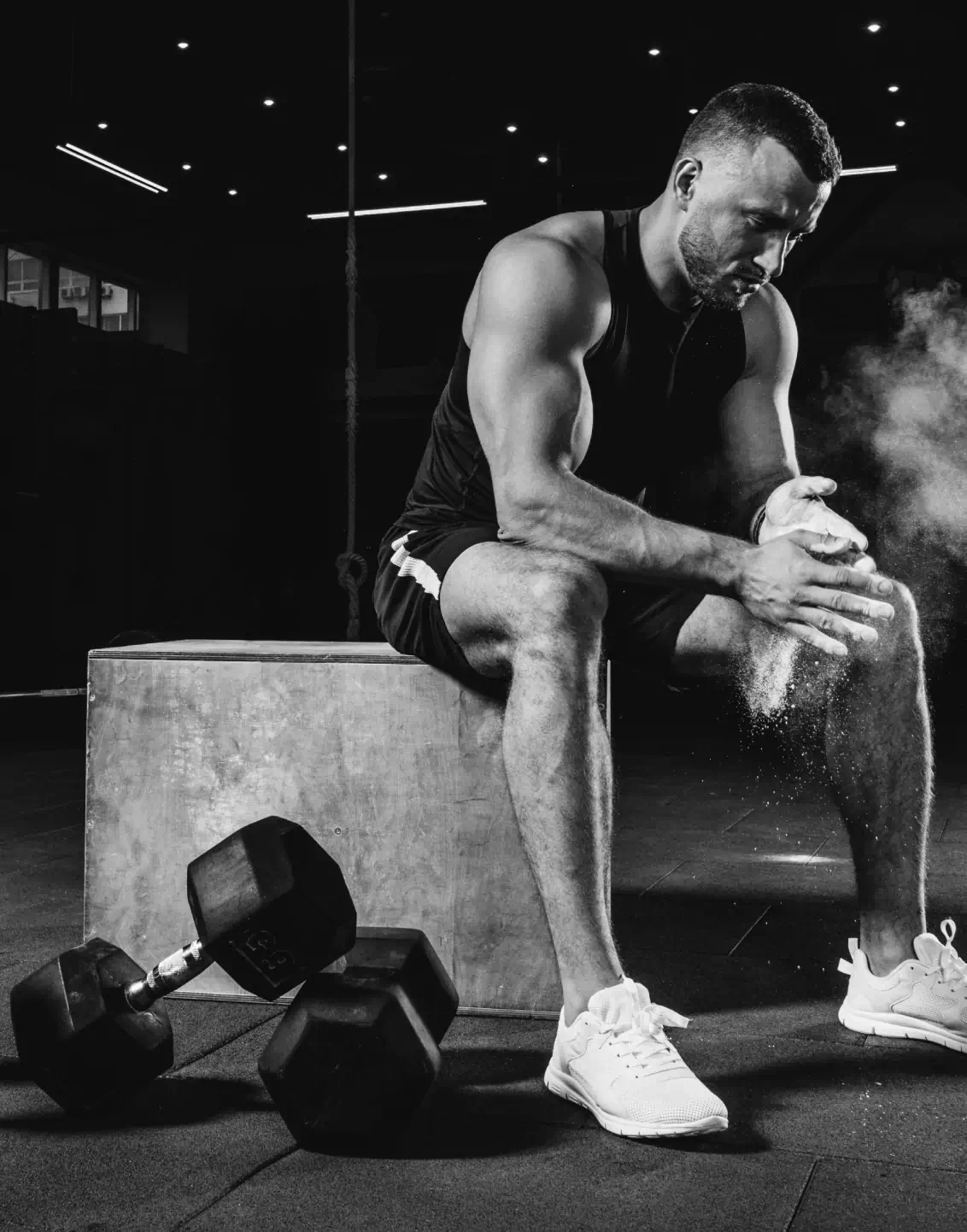 man with weights