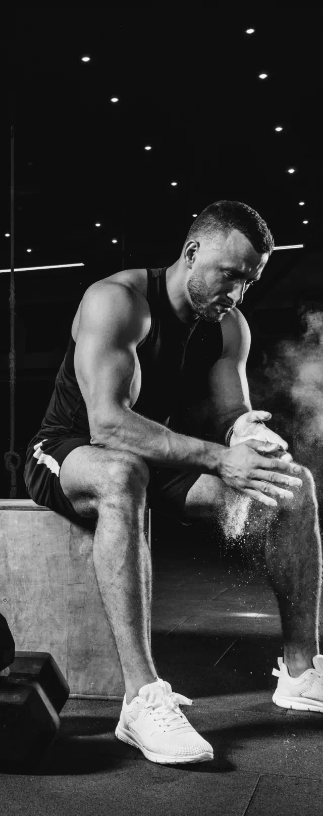 man with weights