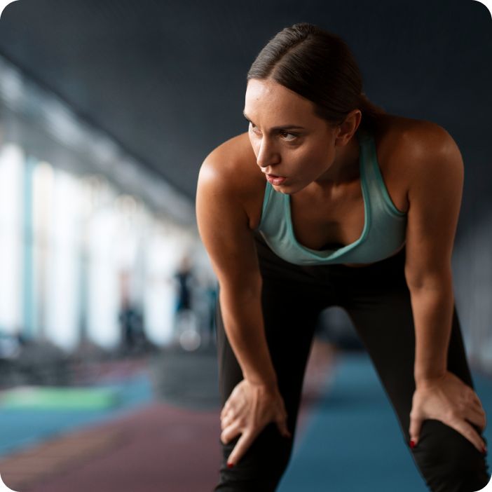 woman preparing for sport