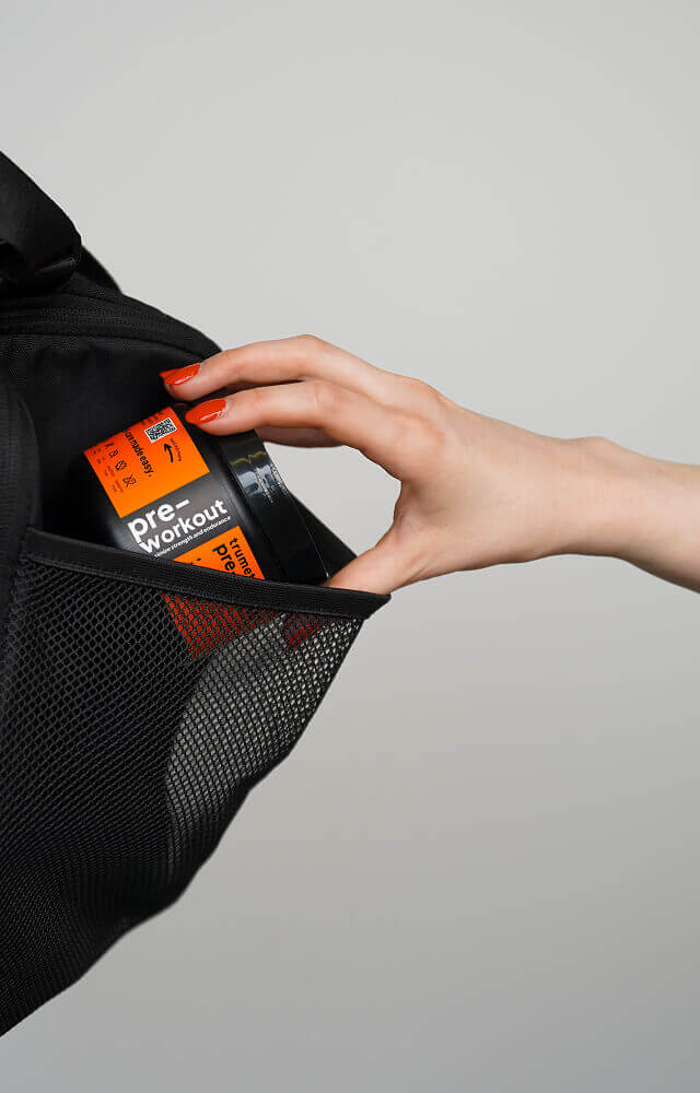 Pre-workout in a backpack